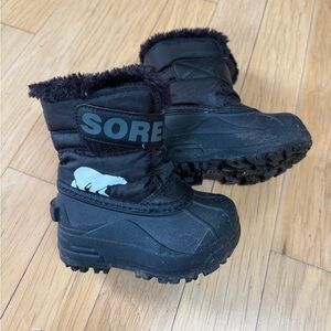 Sorel Black Kids Snow Boots